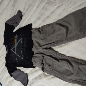 Boys 3T Pink Floyd T-shirt Cargo Pants Bundle
